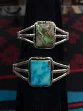 Load image into Gallery viewer, Beautiful square turquoise cuff bracelets