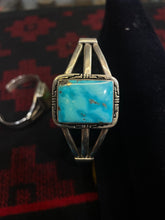 Load image into Gallery viewer, Beautiful square turquoise cuff bracelets