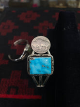 Load image into Gallery viewer, Beautiful square turquoise cuff bracelets