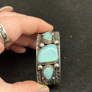 Number 8 turquoise cuff