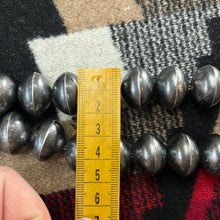 Load image into Gallery viewer, Darkened Sterling Navajo pearls
