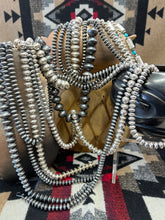 Load image into Gallery viewer, Shiny sterling silver Navajo pearls
