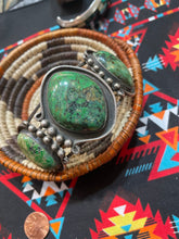 Load image into Gallery viewer, Giant green turquoise bracelet
