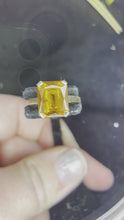 Load and play video in Gallery viewer, Synthetic yellow sapphire ring
