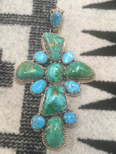 Load image into Gallery viewer, Southwest style turquoise cross
