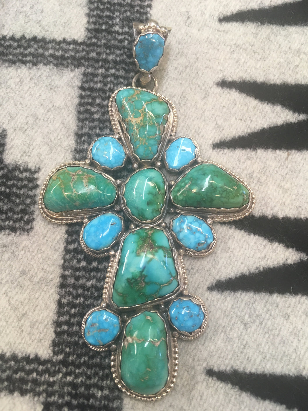 Southwest style turquoise cross