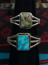 Load image into Gallery viewer, Beautiful square turquoise cuff bracelets
