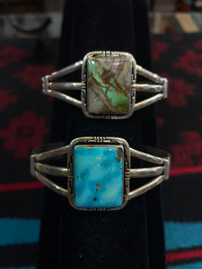 Beautiful square turquoise cuff bracelets