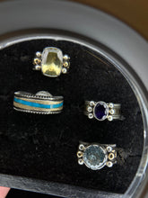 Load image into Gallery viewer, Gold overlay gemstone rings
