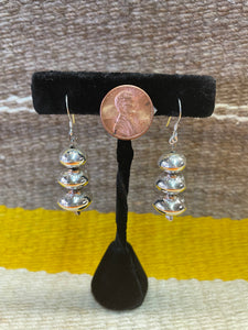 Stamped bead earrings