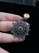 Load image into Gallery viewer, Amethyst starburst pendant
