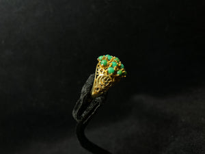 Multi stone gold ring