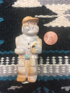 Boy Scout leader carved rock