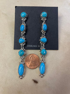 Turquoise chain earrings