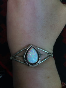 Opal cuff bracelets