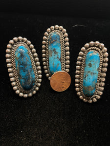 Leslie Nez turquoise rings