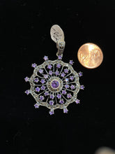 Load image into Gallery viewer, Amethyst starburst pendant
