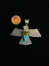 Load image into Gallery viewer, Alvin Monte silver and turquoise pendants
