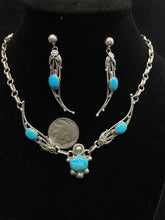 Load image into Gallery viewer, Wispy silver and turquoise set
