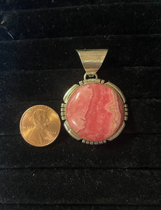 Round Rhodochrosite pendant