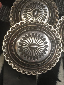 Sterling silver Navajo Concha belt