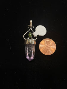 Capped crystal pendants