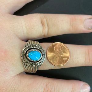 Turquoise shadow box rings