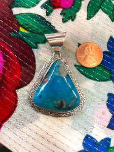 Turquoise triangle pendant