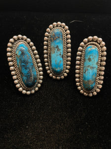 Leslie Nez turquoise rings