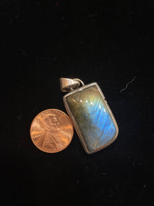 Simple labradorite pendants