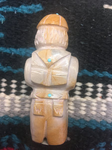 Boy Scout leader carved rock