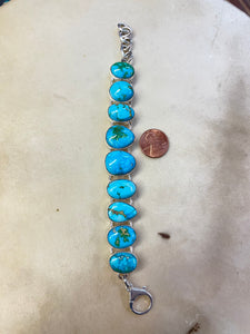 Sonoran gold turquoise link bracelet