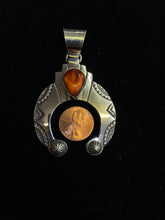 Load image into Gallery viewer, Alvin Monte silver and turquoise pendants
