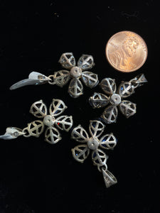 Crystal flower pendants