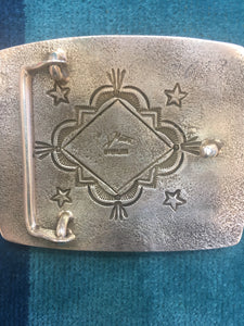 Turquoise casted belt buckle