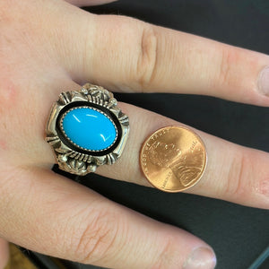 Turquoise shadow box rings