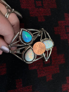 Opal cuff bracelets