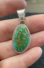 Load image into Gallery viewer, Simple Sonoran gold turquoise pendants
