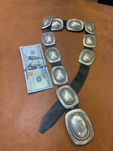 Load image into Gallery viewer, Antique silver concho belt
