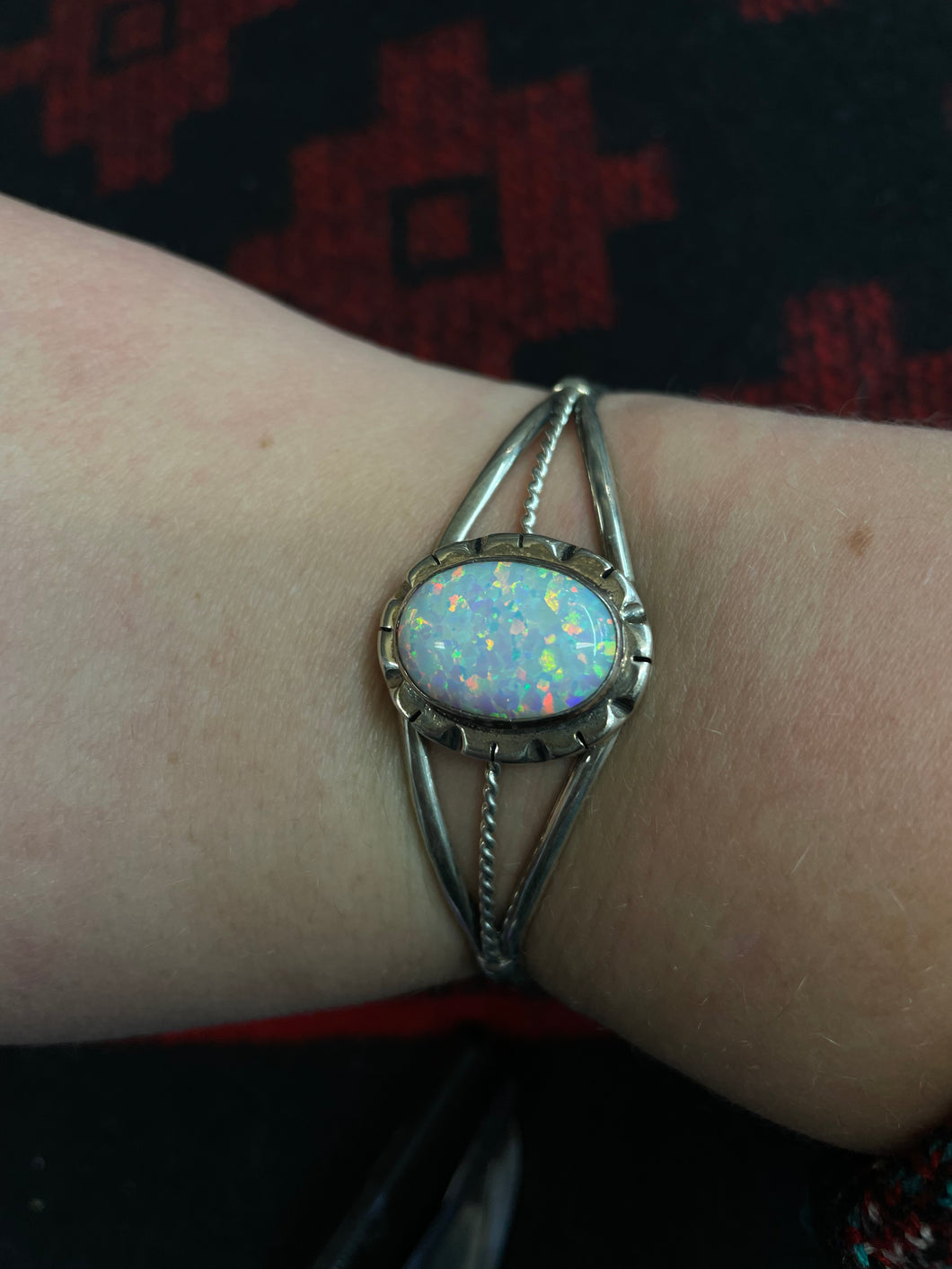 Opal cuff bracelets