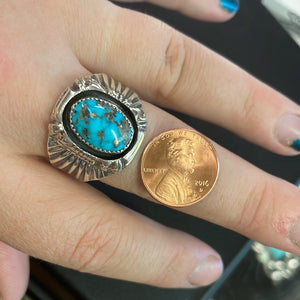 Turquoise shadow box rings