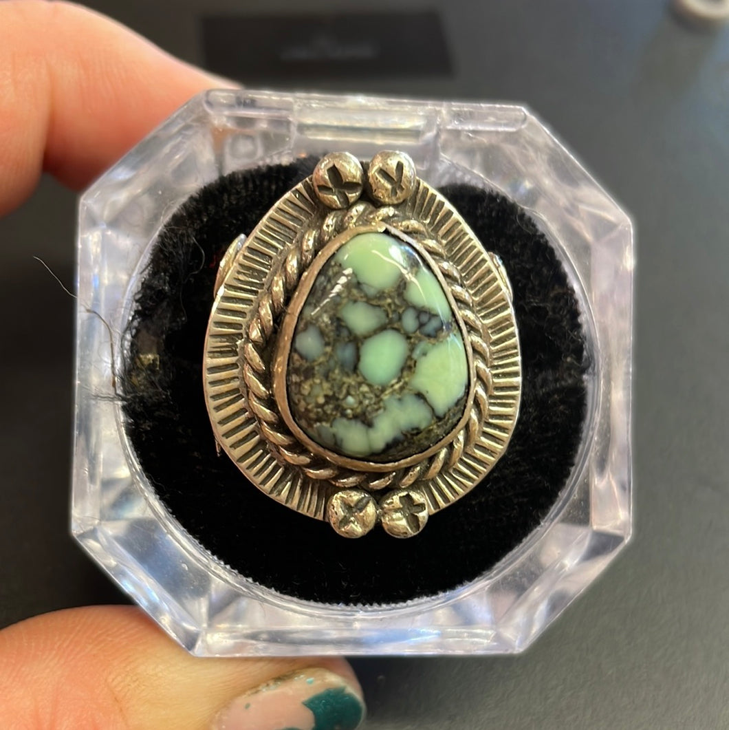 Floral Variscite ring