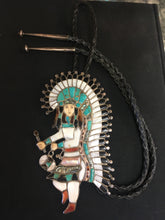 Load image into Gallery viewer, Inlayed dancer bolo tie
